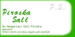 piroska sall business card